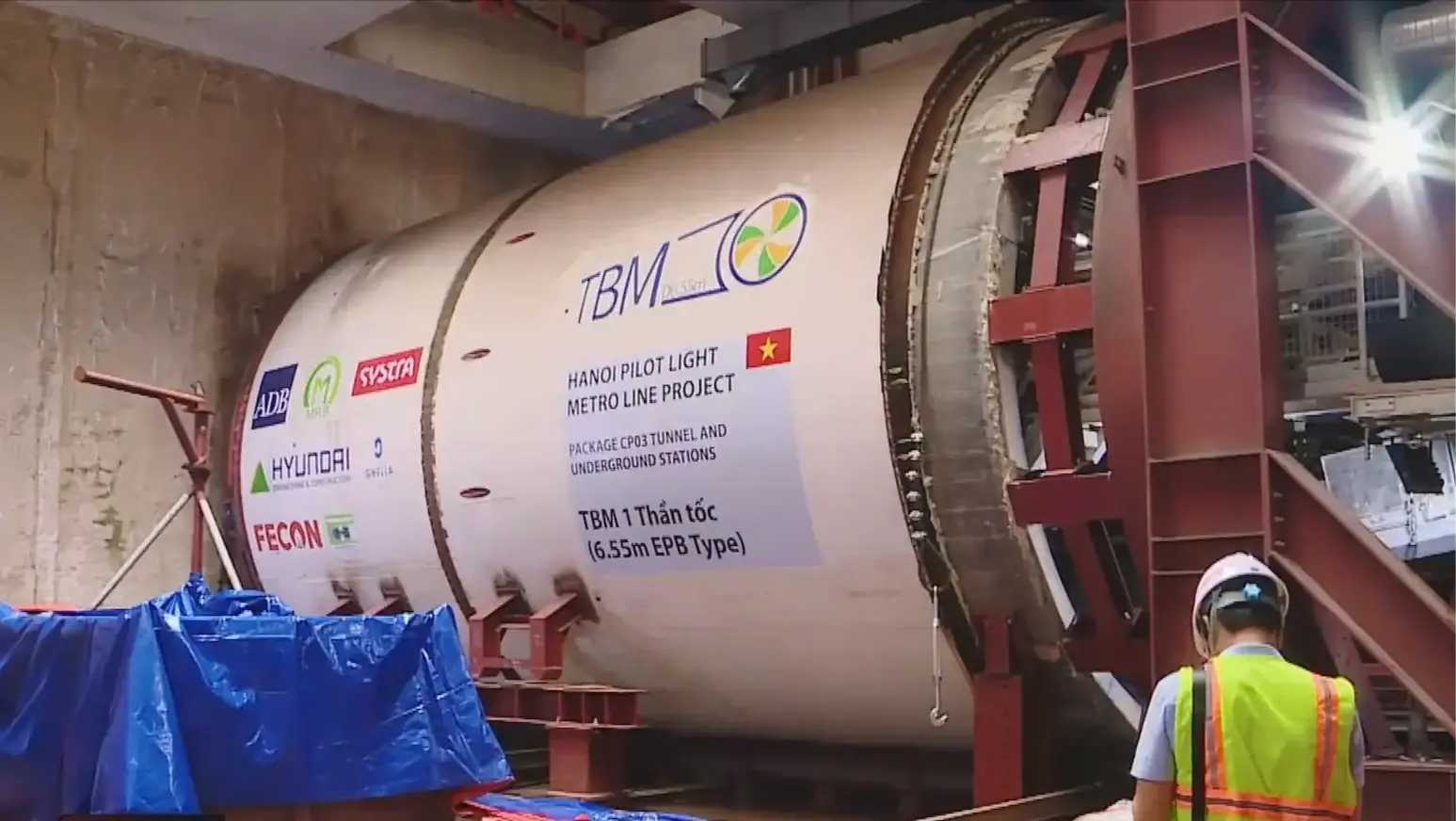 Robot đào hầm metro Nhổn-Ga Hà Nội đã đến ga cuối